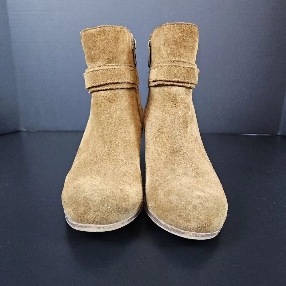 Sam Edelman Women's Suede Booties‎ Lynne Size US 8.5M 8 1/2M Brown Ankle Boots